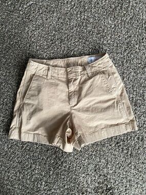 GAP Women's Light Beige Cotton Chino Shorts